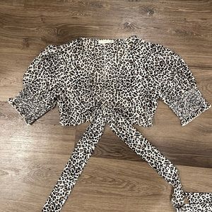 Animal print crop top